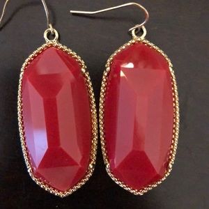Francesca’s Red and Gold Block Earrings